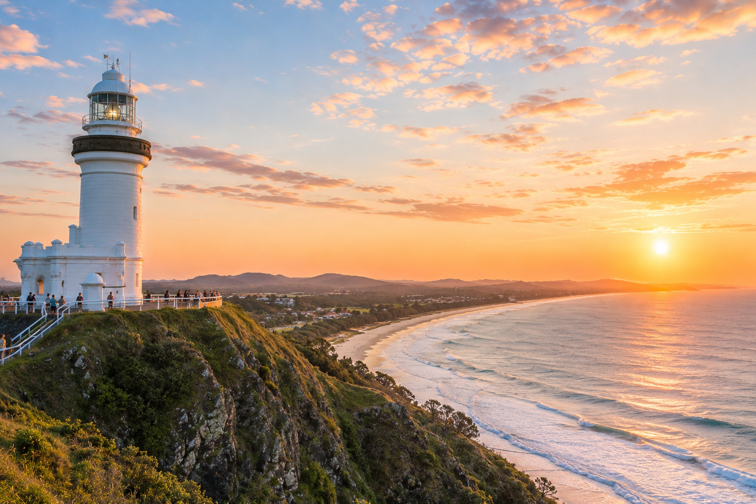 Cape Byron Lighthouse at sunrise, Byron Bay