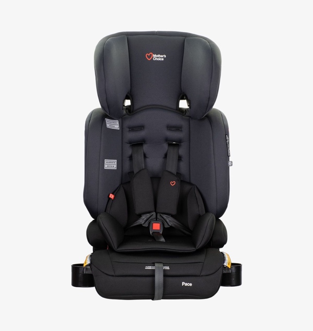 Forward-facing child booster seat with 5-point harness